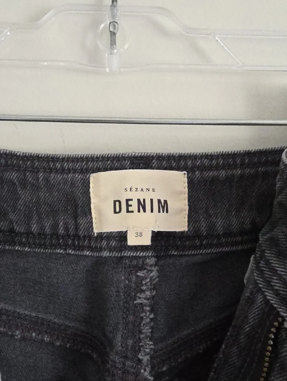 Sezane Black Wide-Leg Flare Jeans - Picture 8 of 9
